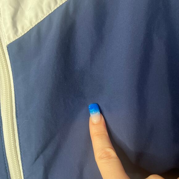 Nike Big Kids Boys Windrunner Jacket Navy White Blue Logo Hooded Full Zip Sz M - Picture 10 of 16